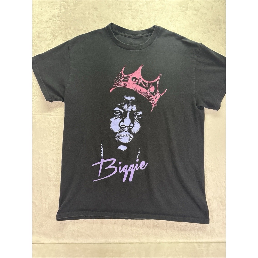 The Notorious B.I.G. T-Shirt Black  Pink/Purple Graphic Streetwear Medium
